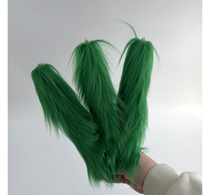 Green Furry LED Taper Candle - Luxury