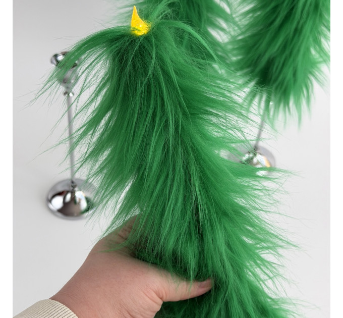 Green Furry LED Taper Candle - Luxury