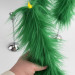 Green Furry LED Taper Candle - Luxury