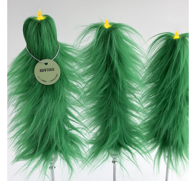 Green Furry LED Taper Candle - Luxury
