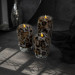 Leopard Faux Fur Pillar LED Candle — Dark