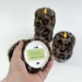 Leopard Faux Fur Pillar LED Candle — Dark