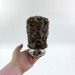 Leopard Faux Fur Pillar LED Candle — Dark