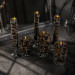 Leopard Faux Fur Pillar LED Candle — Dark