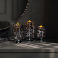 Leopard Faux Fur Pillar LED Candle — Dark
