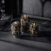 Leopard Faux Fur Pillar LED Candle — Dark