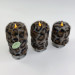 Leopard Faux Fur Pillar LED Candle — Dark