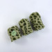 Leopard Faux Fur Pillar LED Candle — Green
