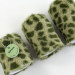 Leopard Faux Fur Pillar LED Candle — Green