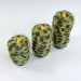 Leopard Faux Fur Pillar LED Candle — Green