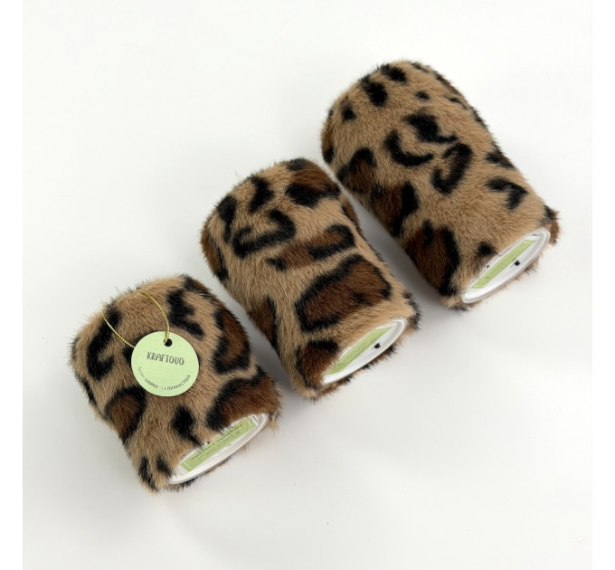 Leopard Faux Fur Pillar LED Candle — Classic