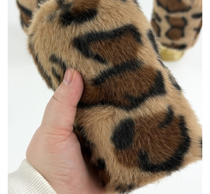 Leopard Faux Fur Pillar LED Candle — Classic