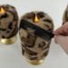 Leopard Faux Fur Pillar LED Candle — Classic