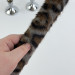 Leopard Faux Fur Taper LED Candle — Dark