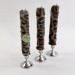 Leopard Faux Fur Taper LED Candle — Dark