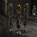 Leopard Faux Fur Taper LED Candle — Dark
