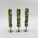 Leopard Faux Fur Taper LED Candle — Green 