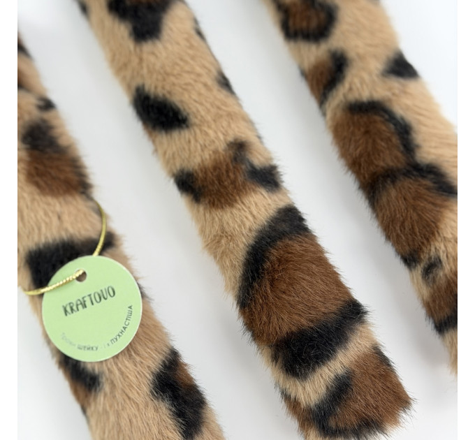 Leopard Faux Fur Taper LED Candle — Classic