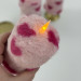 Lovecore Heart Faux Fur Pillar LED Candle