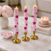 Lovecore Heart Faux Fur Taper LED Candle