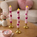 Lovecore Heart Faux Fur Taper LED Candle