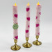 Lovecore Heart Faux Fur Taper LED Candle