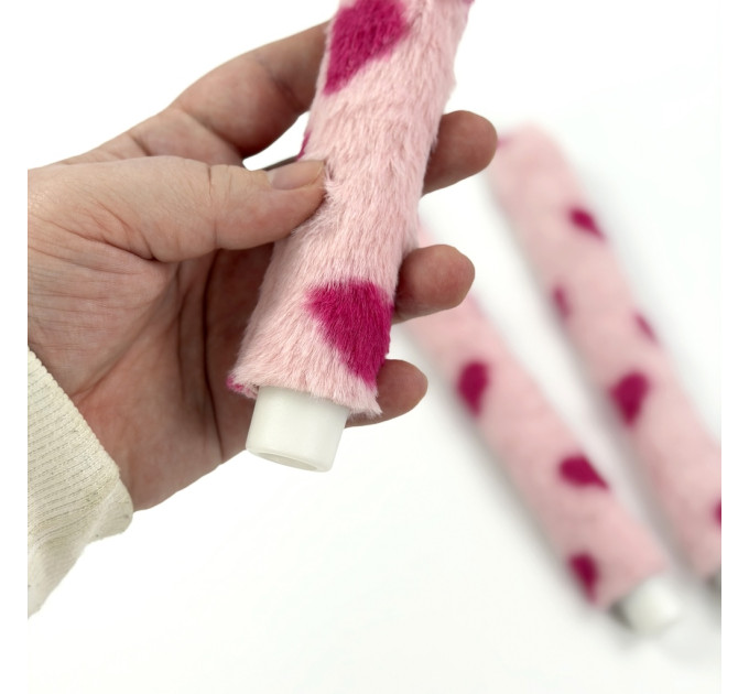 Lovecore Heart Faux Fur Taper LED Candle