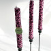Pink Leopard Textile Taper LED Candle