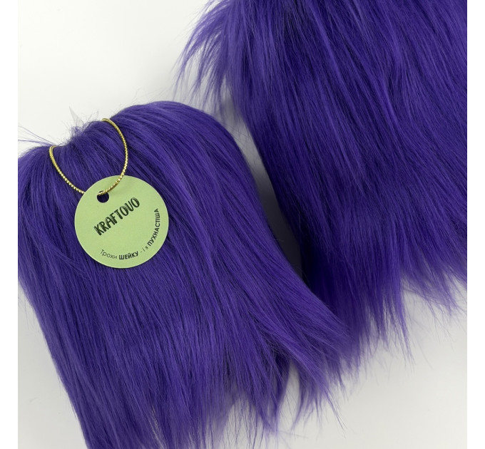 Purple Furry LED Pillar Candle -Luxury