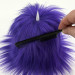 Purple Furry LED Pillar Candle -Luxury