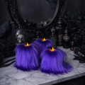 Purple Furry LED Pillar Candle -Luxury