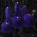 Purple Furry LED Pillar Candle -Luxury