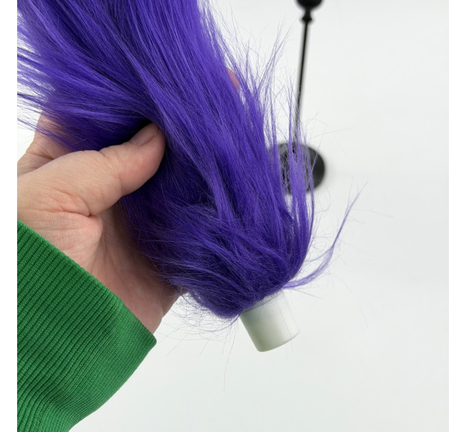 Purple Furry LED Taper Candle — Funky