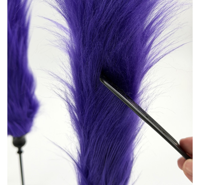 Purple Furry LED Taper Candle — Funky
