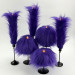 Purple Furry LED Taper Candle — Funky