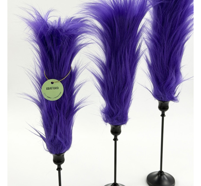 Purple Furry LED Taper Candle — Funky