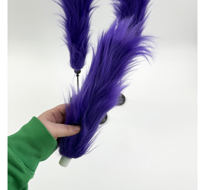 Purple Furry LED Taper Candle — Funky