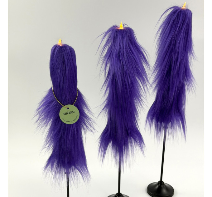Purple Furry LED Taper Candle - Luxury