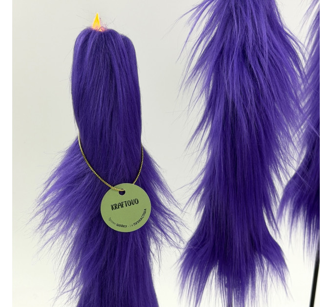 Purple Furry LED Taper Candle - Luxury