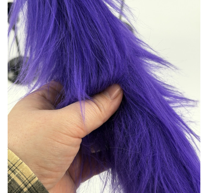 Purple Furry LED Taper Candle - Luxury