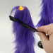 Purple Furry LED Taper Candle - Luxury