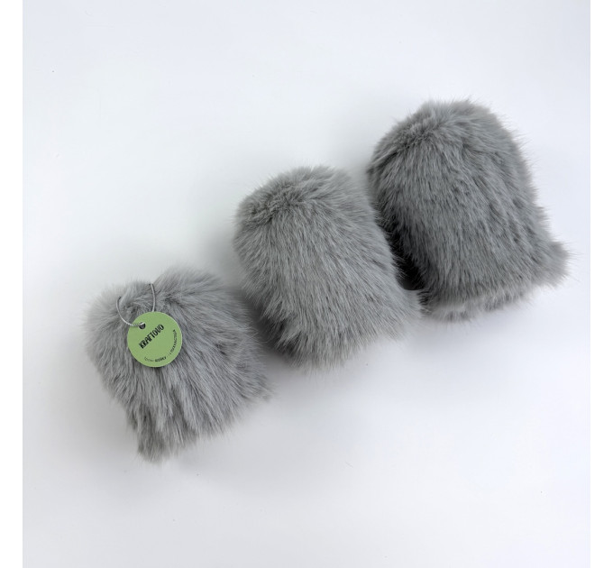 Rabbit Faux Fur LED Pillar Candle