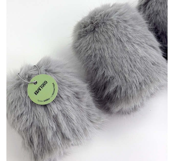 Rabbit Faux Fur LED Pillar Candle