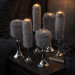 Rabbit Faux Fur LED Pillar Candle