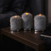 Rabbit Faux Fur LED Pillar Candle