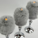 Rabbit Faux Fur LED Pillar Candle