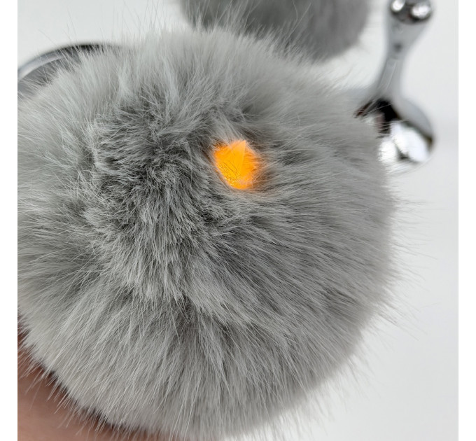 Rabbit Faux Fur LED Pillar Candle