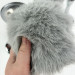 Rabbit Faux Fur LED Pillar Candle