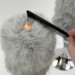 Rabbit Faux Fur LED Pillar Candle