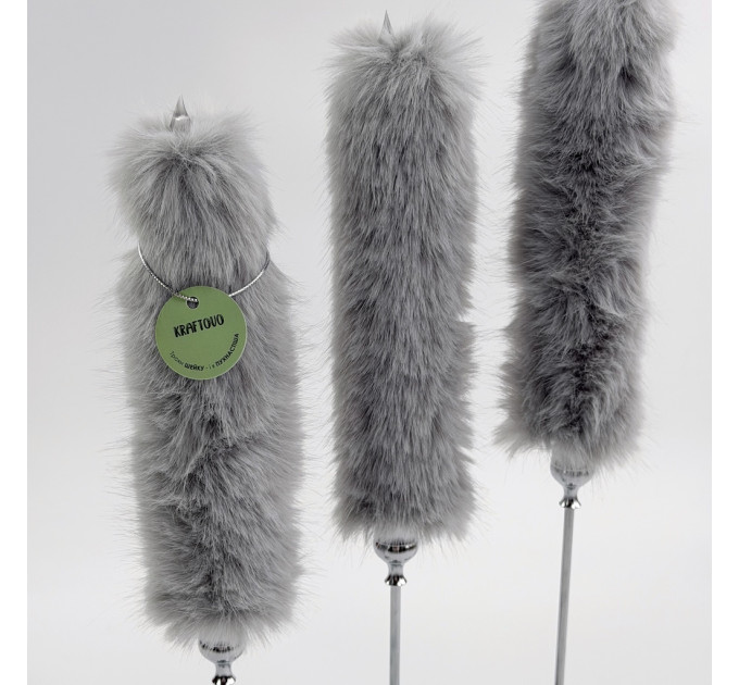 Rabbit Faux Fur LED Taper Candle